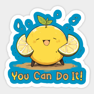 Yuzu Cheering You Can Do It Sticker